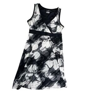 Tek Gear DryTek Athletic Dress Medium Black White Sleeveless Stretch